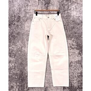 New Madewell Jeans 23 Womens Darted Barrel Leg Vintage White Denim